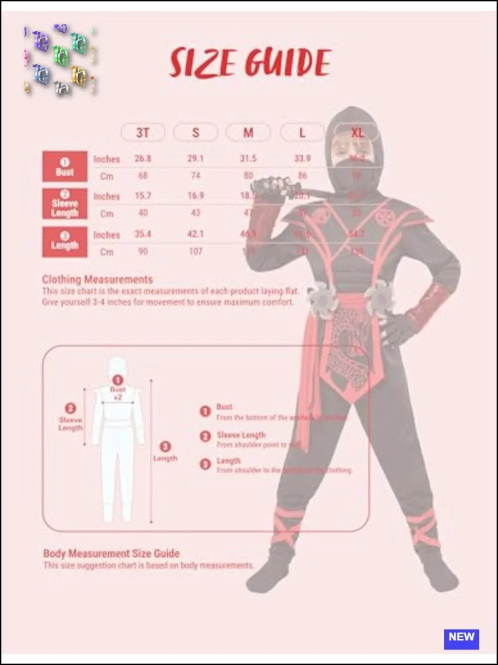 Kids Ninja Halloween Costume Jumpsuit Set with Mask Gloves Foam Daggers